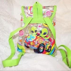 Poshmark Lisa Frank Alien and Car Pattern Backpack - Blue and Green Lisa Frank Backpacks for Women on Sale up to 90% Off: Poshmark main image 3